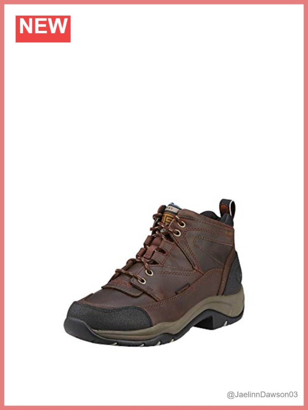 Waterproof Leather Hiking Boots, Lace-Up Ankle Boots for Women